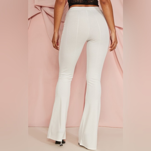 White Bandage Flare Pants - Picture 1 of 5
